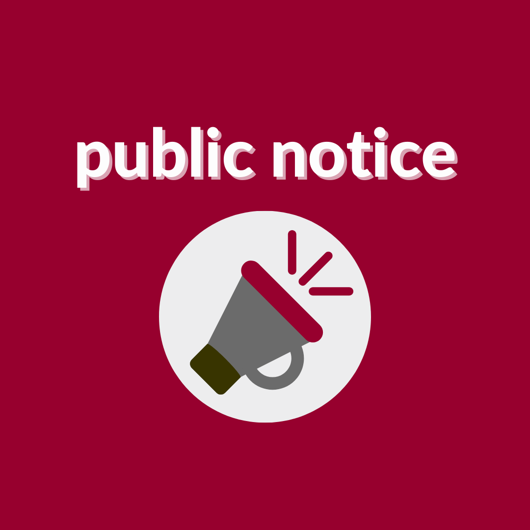 Public Notice: Transportation Program Control Schedule Available for Review