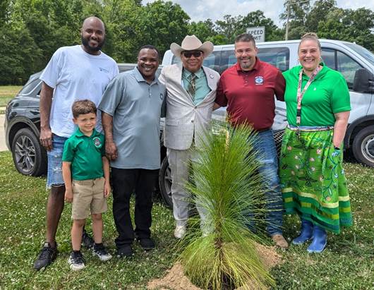 Tunica-Biloxi Tribe of Louisiana Celebrates Earth Day with Ceremonial Tree Planting