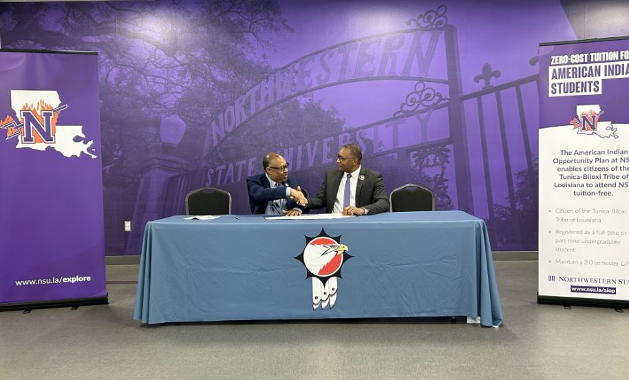 Tunica-Biloxi Tribe of Louisiana and NSU Sign Historic Partnership Agreement